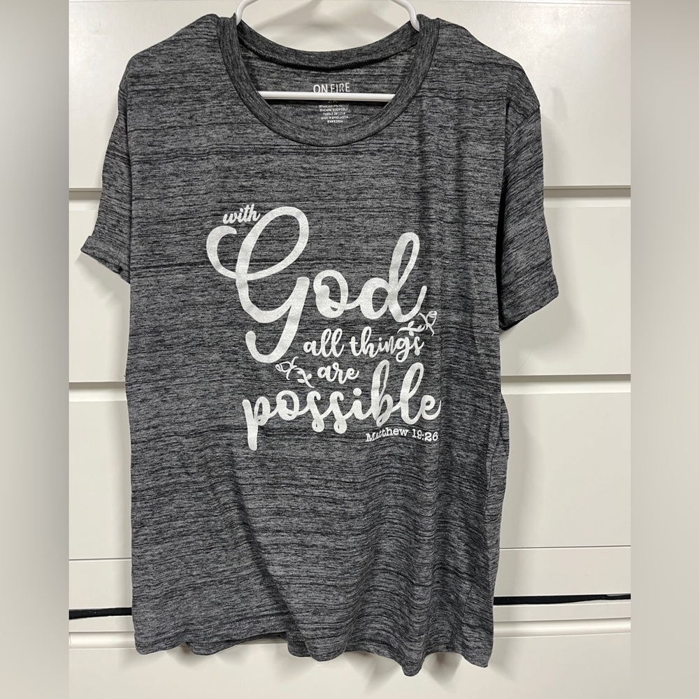 God Gray Graphic T-Shirt